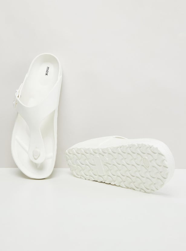 Men Solid Slip-On Sandals