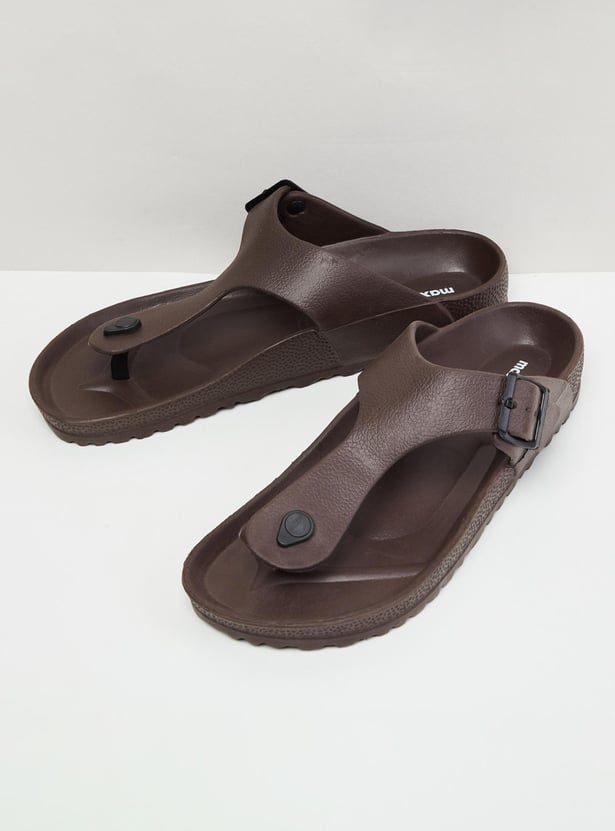 Men Solid Slip-On Sandal