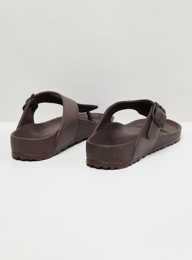 Men Solid Slip-On Sandal
