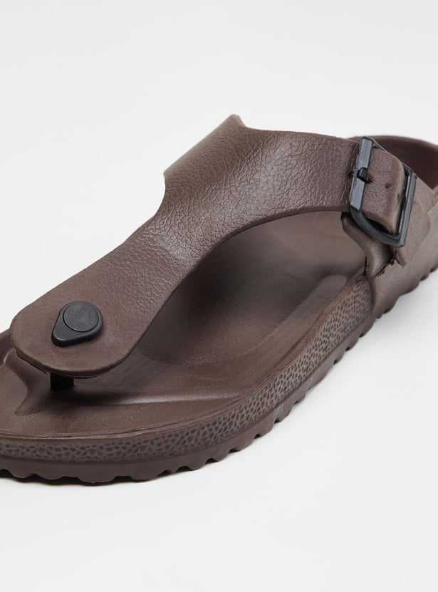Men Solid Slip-On Sandal