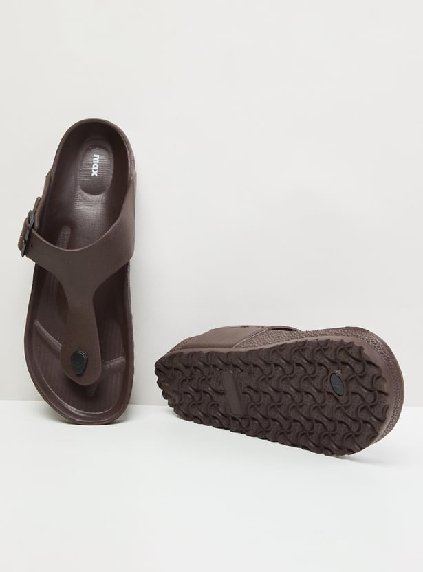 Men Solid Slip-On Sandal