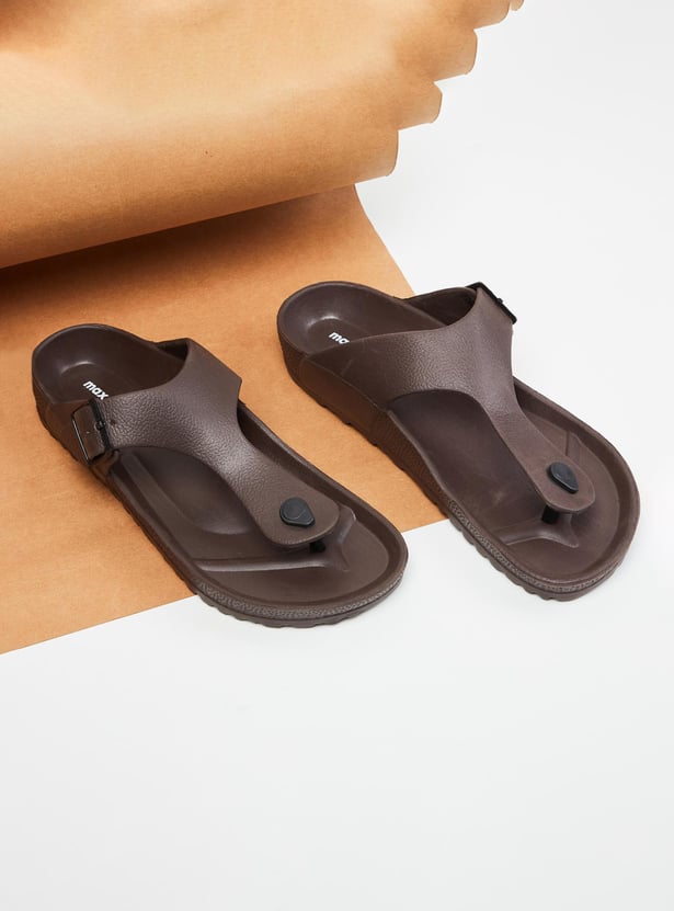 Men Solid Slip-On Sandal
