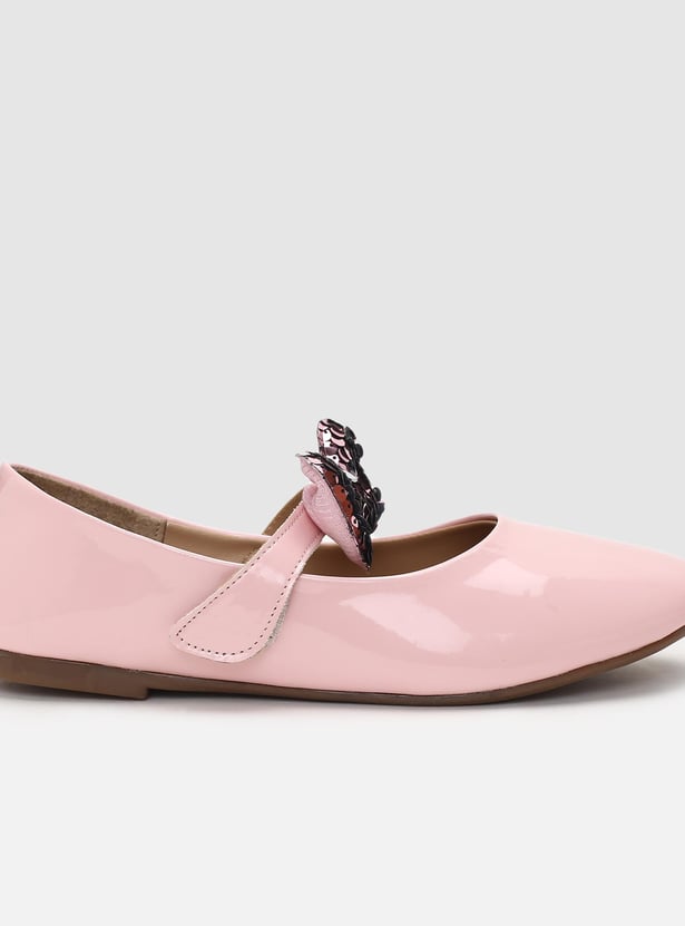 Girls Embellished Bow Mary Janes