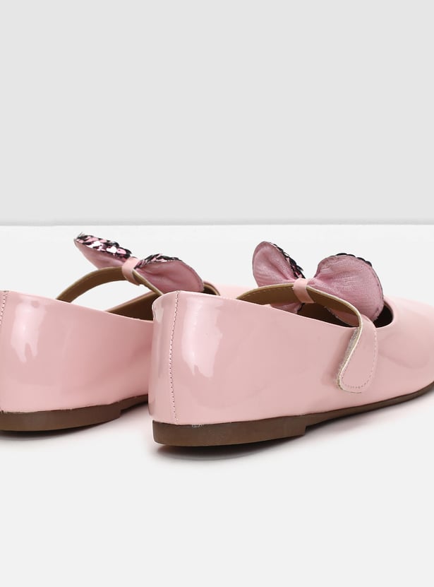 Girls Embellished Bow Mary Janes