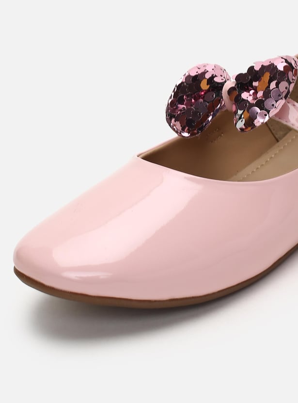 Girls Embellished Bow Mary Janes