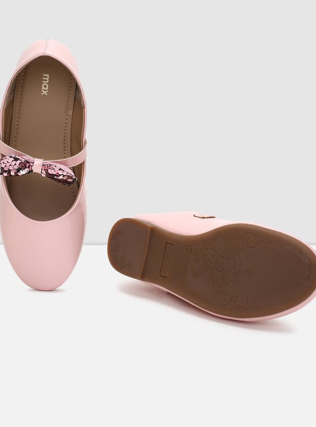 Girls Embellished Bow Mary Janes