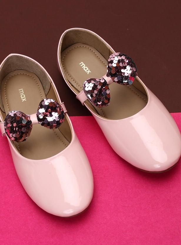 Girls Embellished Bow Mary Janes