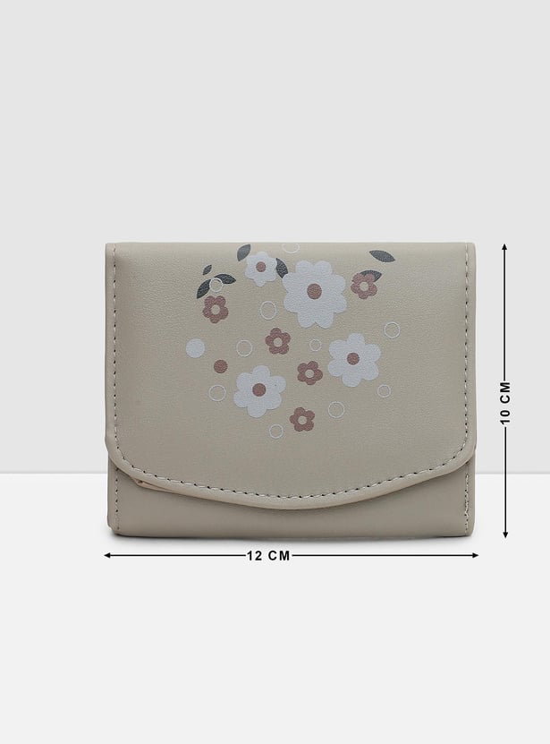 Women Floral Printed Tri-Fold Wallet