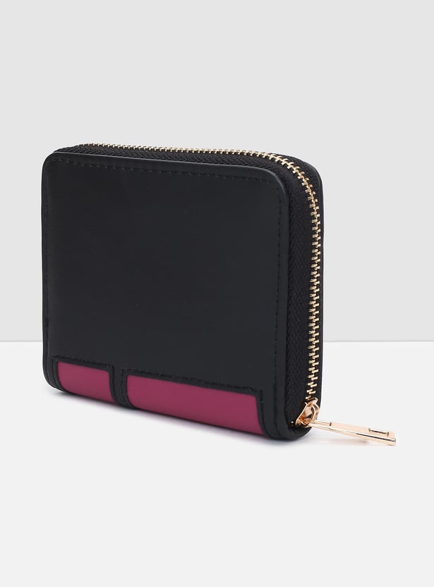 Women Colourblocked Zip-Around Wallet