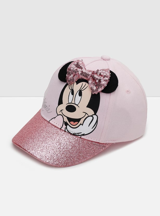Girls Minnie Mouse Printed Baseball Cap
