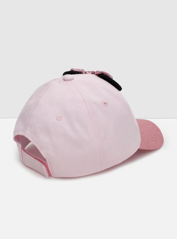 Girls Minnie Mouse Printed Baseball Cap