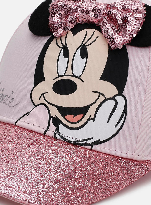 Girls Minnie Mouse Printed Baseball Cap