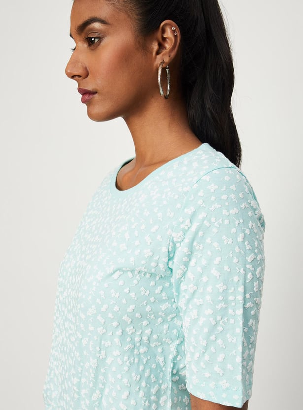 Women Floral Embossed Top