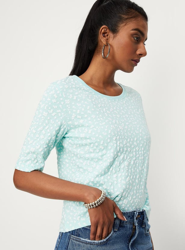 Women Floral Embossed Top