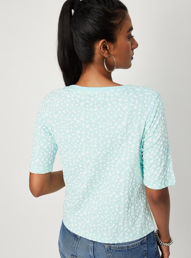 Women Floral Embossed Top