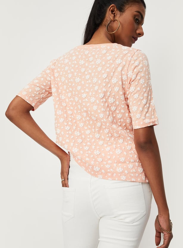 Women Floral Embossed Top