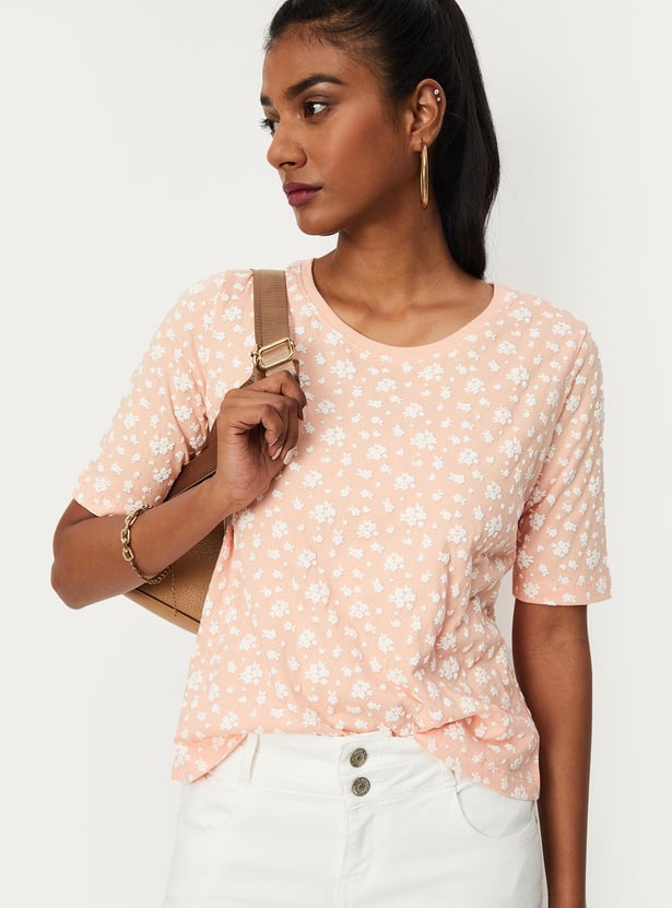 Women Floral Embossed Top