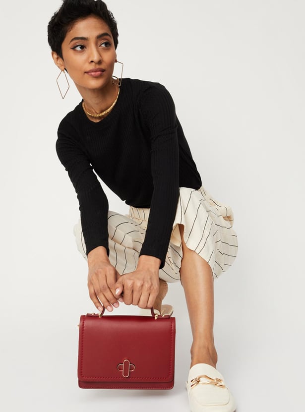 Women Textured Knit Long Sleeve Top