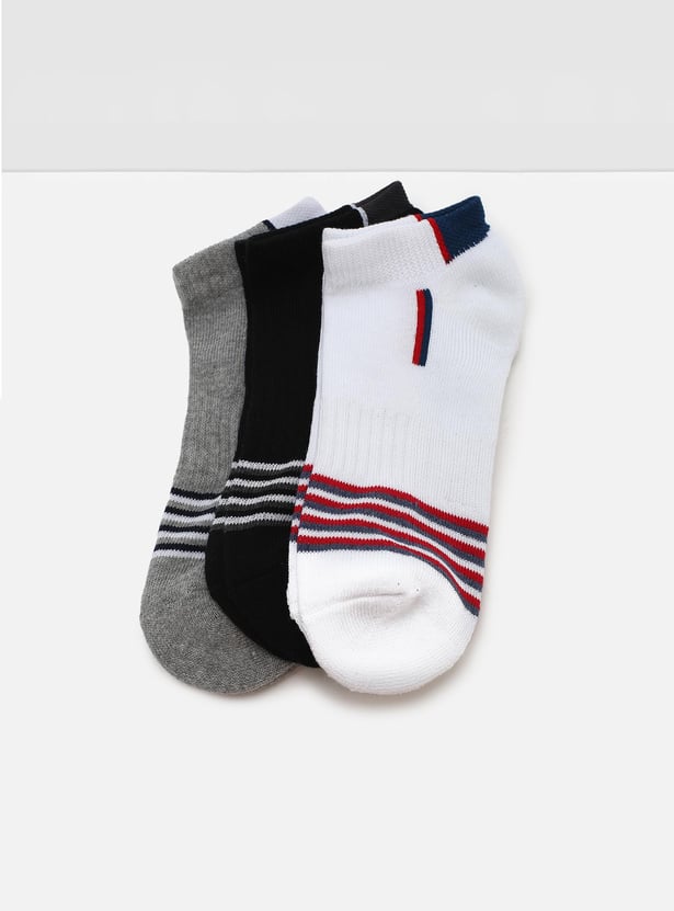 Men Striped Ankle-Length Sports Socks Pack of