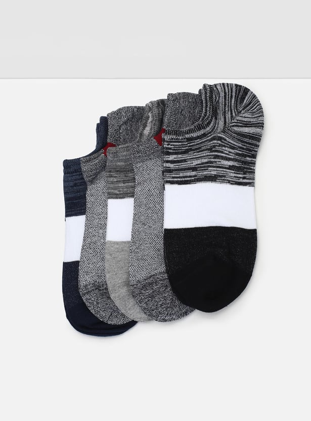 Men Assorted Ankle-Length Socks - Pack of 5