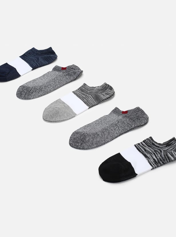 Men Assorted Ankle-Length Socks - Pack of 5