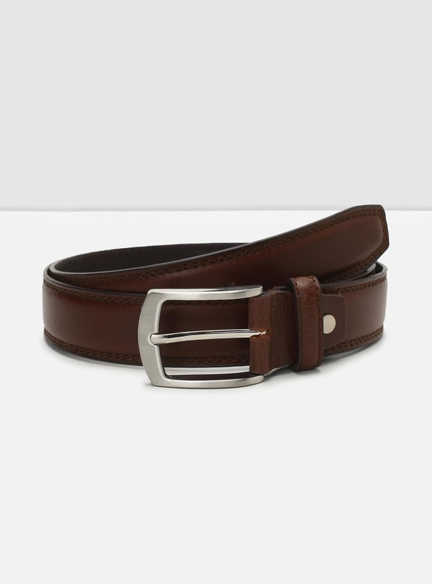Men Solid Leather Formal Belt