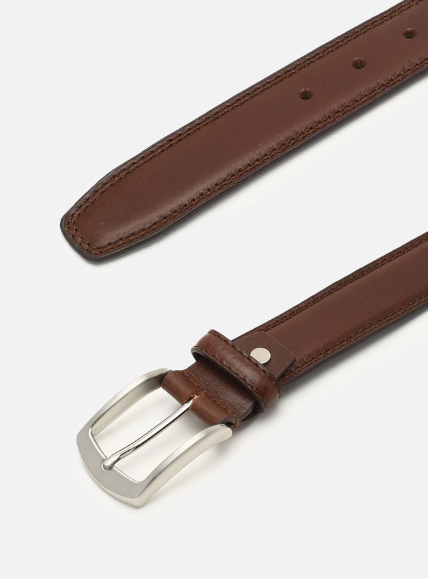 Men Solid Leather Formal Belt