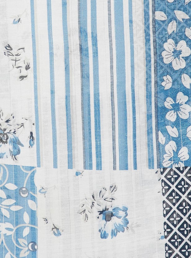 Women Printed Scarf with Tassels
