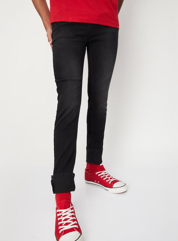 Mens Jeans Red Skinny Jeans Boys Biker Denim Red Striped Jeans