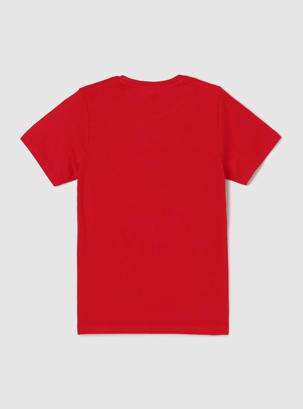 Boys Pure Cotton Graphic Printed Knit T-shirt