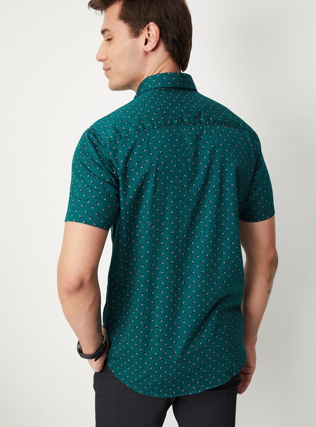 Men Printed Slim Fit Casual Shirt