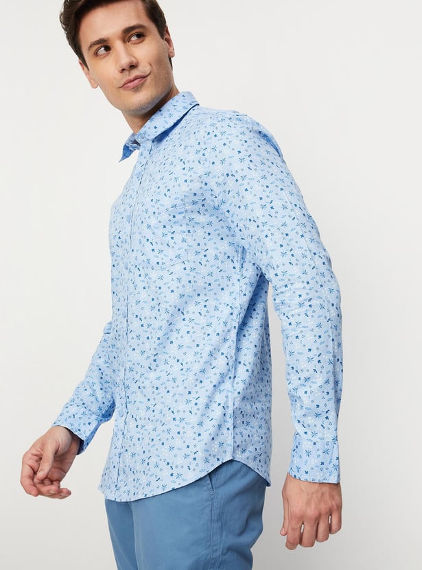 Men Printed Slim Fit Casual Shirt