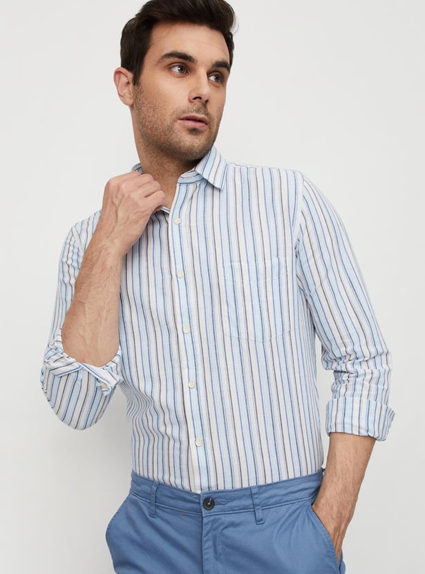 Men Striped Slim Fit Shirt