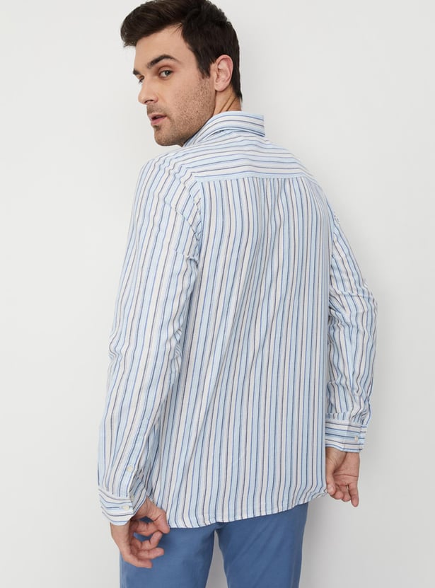 Men Striped Slim Fit Shirt