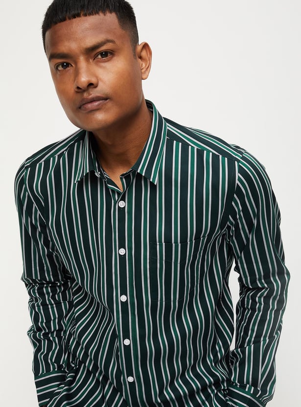Men Striped Slim Fit Shirt