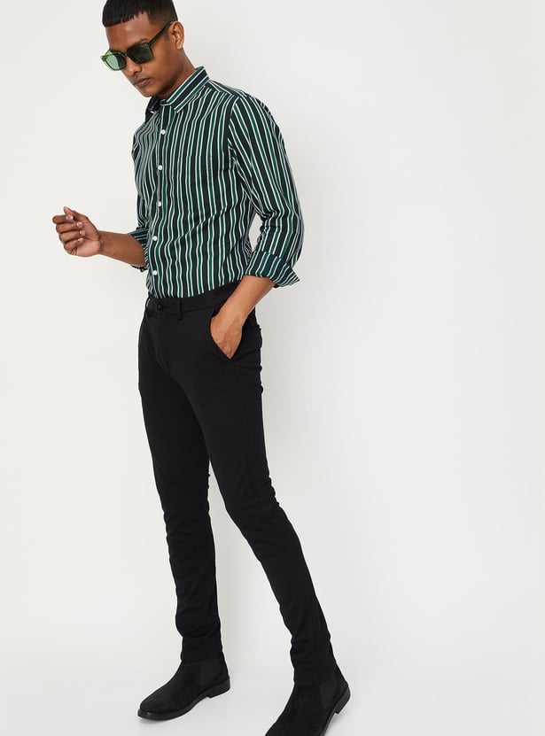Men Striped Slim Fit Shirt