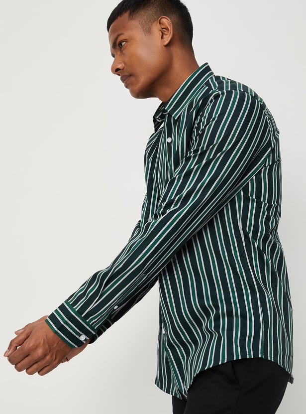 Men Striped Slim Fit Shirt