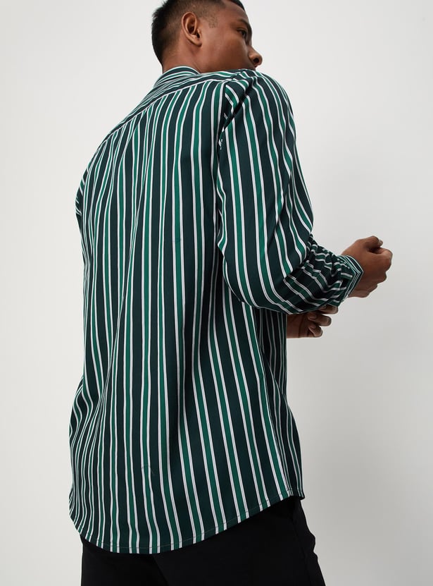Men Striped Slim Fit Shirt
