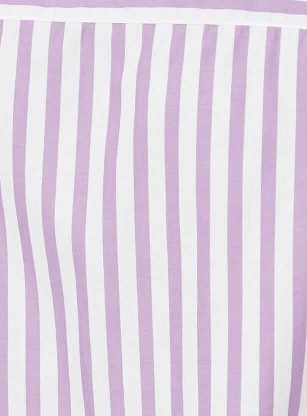 Men Striped Slim Fit Smart Casual Shirt