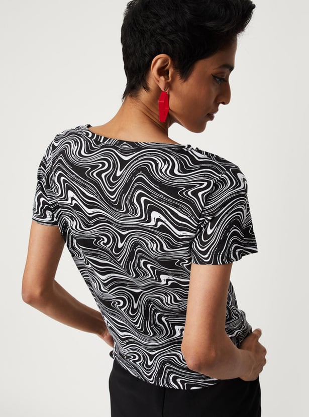 Women Printed Round Neck T-shirt