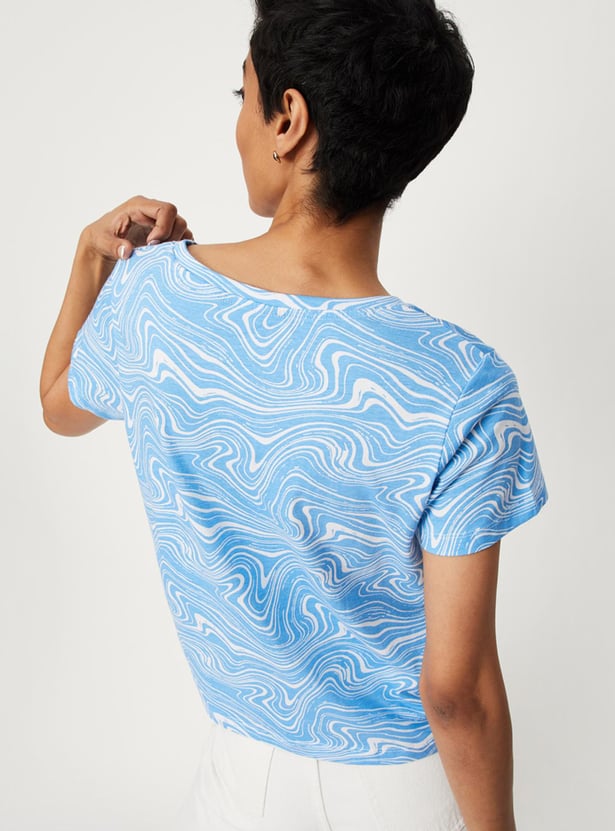 Women Printed Round Neck T-shirt