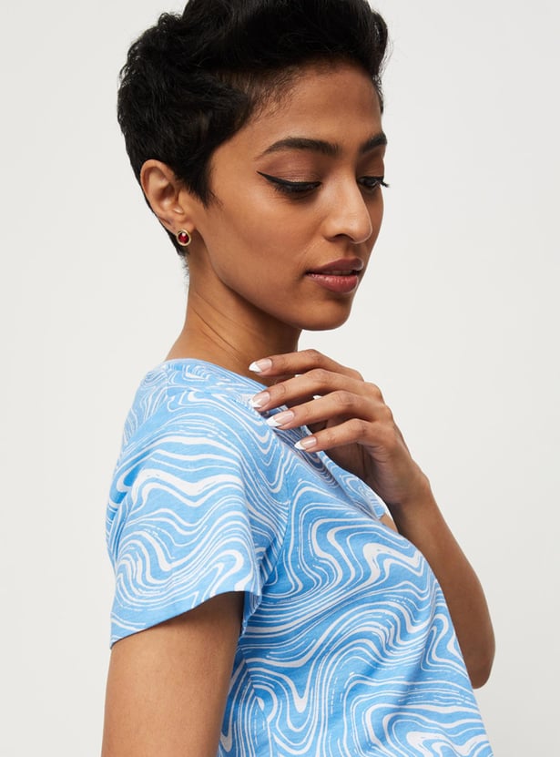 Women Printed Round Neck T-shirt