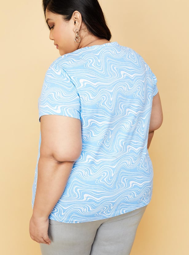 Women Printed Round Neck T-shirt
