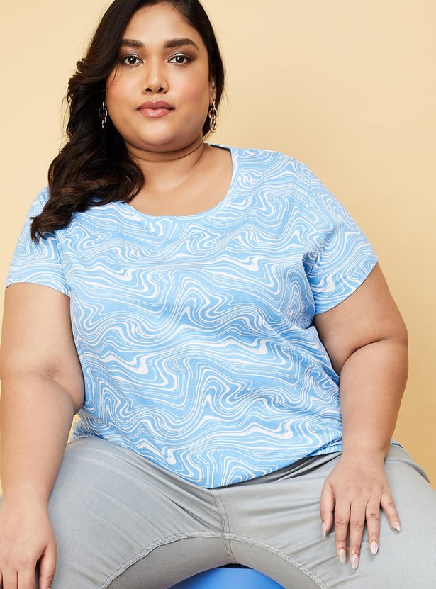 Women Printed Round Neck T-shirt