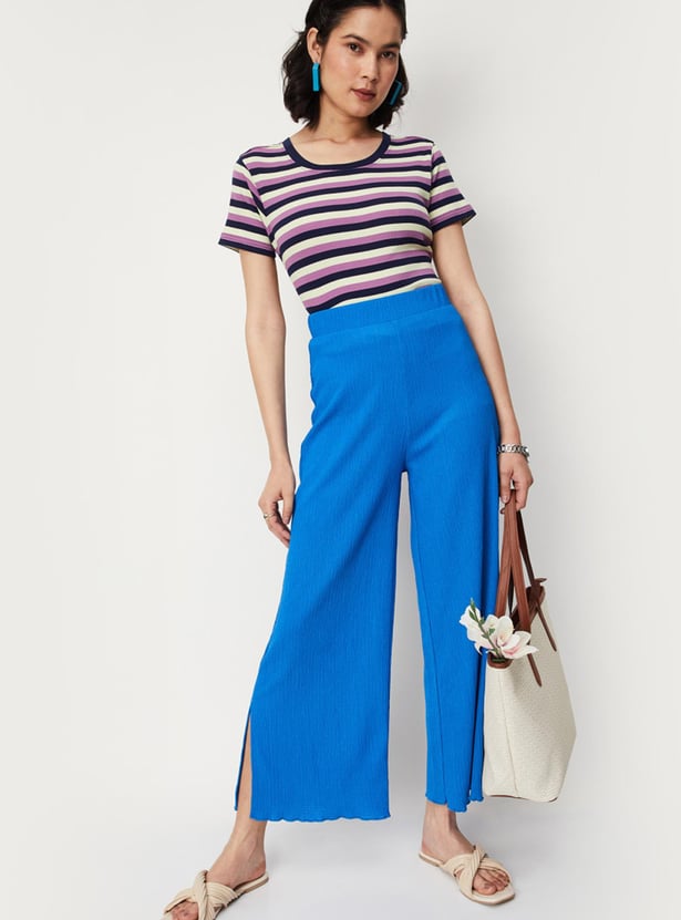 Women Striper Knit T-shirt