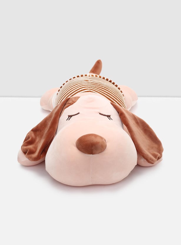 Kids Striped Dog Cushion Soft Toy