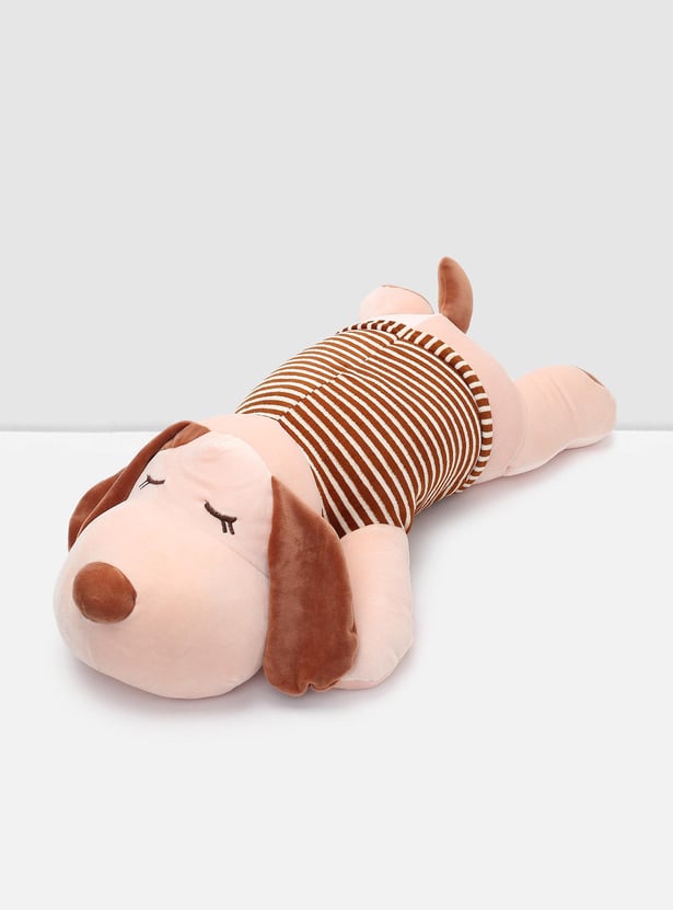 Kids Striped Dog Cushion Soft Toy
