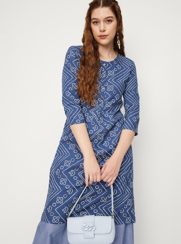 Women Printed Straight Kurta
