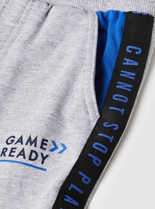 Boys Full-Length Joggers with Side Taping