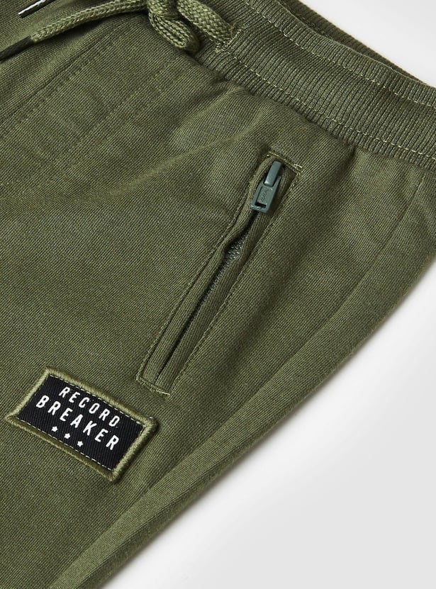 Boys Solid Drawstring Joggers